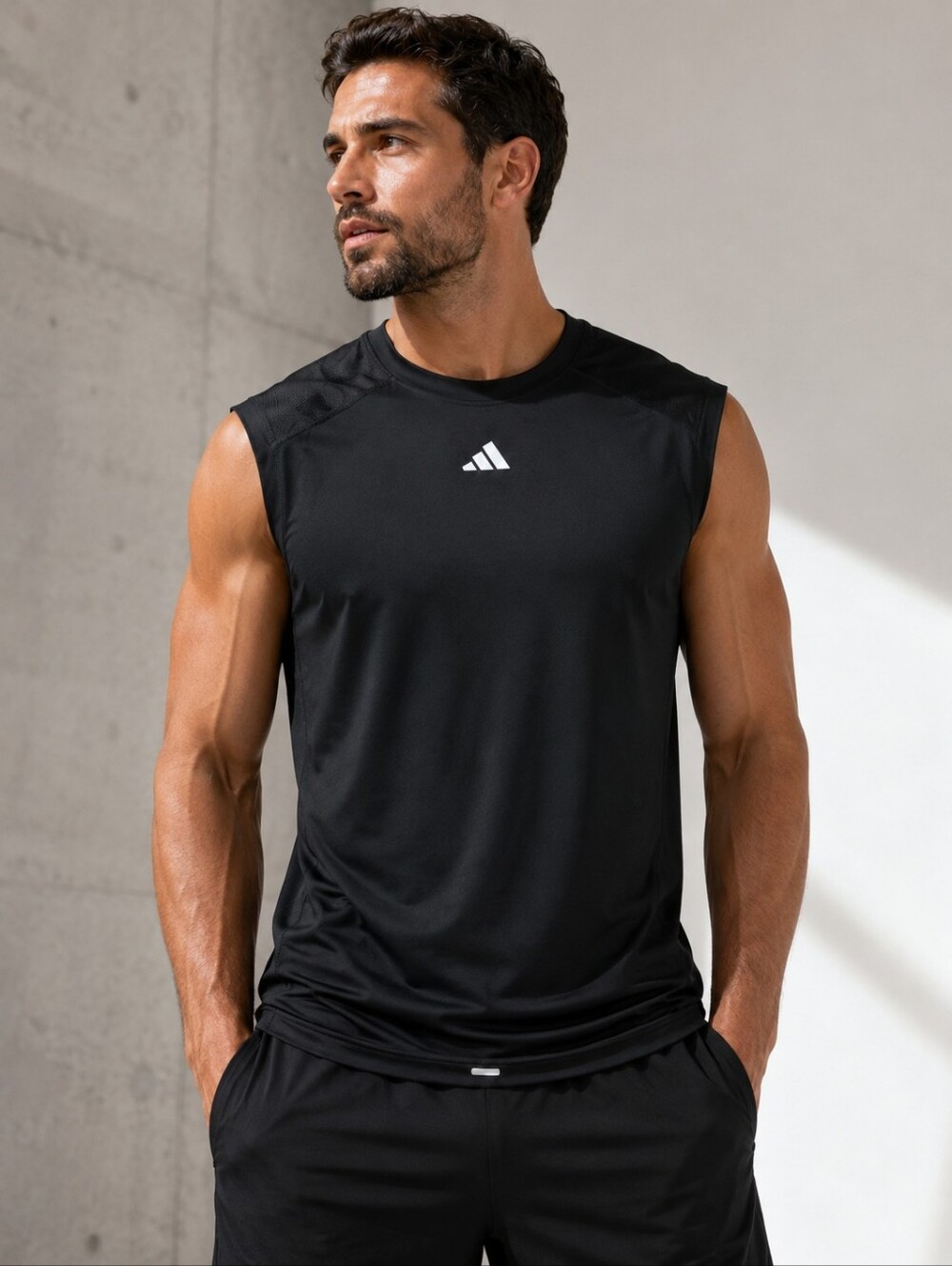 Adidas Techfit Sleeveless Training Top – Black (Men’s M)